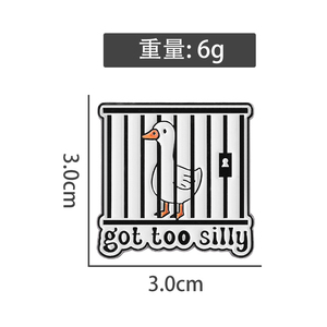 Sming pins có quá Ngớ Ngẩn men Pin hài hước mỉa Mai Ngớ Ngẩn ngỗng dễ thương động vật Trâm ve áo ba lô Huy hiệu trang sức phụ kiện - Product Image 6