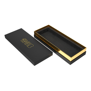 Boîte cadeau de luxe avec couvercle et Base de haute qualité, emballage noir, boîte en carton supérieure et inférieure avec Logo personnalisé - Product Image 3