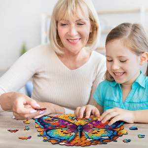 Rompecabezas Hamaileon <span class=keywords><strong>para</strong></span> adultos, rompecabezas educativo MDF impreso personalizado <span class=keywords><strong>para</strong></span> niños, 4 tamaños <span class=keywords><strong>de</strong></span> papel o caja <span class=keywords><strong>de</strong></span> regalo <span class=keywords><strong>de</strong></span> madera, juguete DIY - Product Image 2