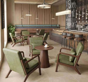 Silla de Madera Sólida de Alta Calidad y Bajo Costo para Comercios, Silla Individual para Restaurante de Comida Rápida - Product Image 4