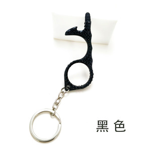 Accessoires de porte-clés d'autodéfense pour femmes en gros, porte-clés sans contact en alliage, outils de défense personnelle sans contact - Product Image 6