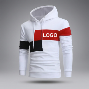 Sudadera con Capucha para Hombre, Diseño Color Block, Estilo Casual Otoñal, Corte Regular, Estampada - Product Image 3