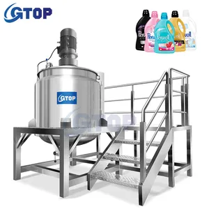 Equipo de línea de producción de champú Gtop, detergente de Gel de ducha, máquina para hacer jabón líquido, máquina mezcladora de champú líquido para Hotel