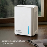 Déshumidificateur compact 2L, design portable pour la maison et le bureau, avec certifications CE/UKCA/UL/ROHS
