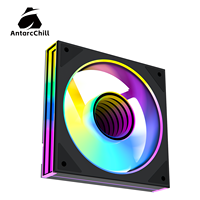 Ventilador AntarcChill de 120 mm RGB LED con Rodamiento Fluido, Silencioso y de Bajo Ruido para Refrigeración de CPU en Computadoras de Juego