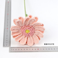 2026 Buket Bunga Gerbera Rajutan Katun Buatan Tangan Dekorasi Rumah Modern Bunga Artifisial untuk Pernikahan Hari Valentine & Natal