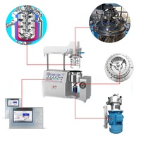 Machine multifonctionnelle de fabrication de crème et de lotion cosmétique de 200 L avec homogénéisateur-mélangeur sous vide pour le traitement chimique
