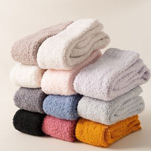 Vớ mùa đông ấm áp màu đen trắng hồng mềm mại cao cấp dành cho nữ, bé gái, đi trong nhà, phòng ngủ, kiểu vớ ống cao, vớ lười - Product Image 4