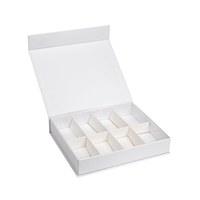 Boîte en papier avec inserts personnalisés pour dates Boîtes vides en chocolat Couleur blanche haut de gamme de luxe en stock prête à expédier