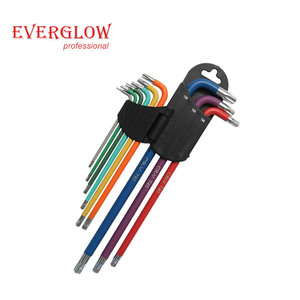 Vendita calda professionale all'ingrosso di alta qualità S2 o CRV lungo sottile Torx hexagon Allen esagonale chiave <span class=keywords><strong>Set</strong></span> con manicotto di colore - Product Image 5