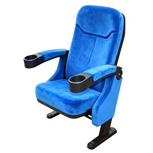 Sillas grandes y altas de tela roja, asientos de lujo plegables VIP para cine, películas, iglesia, auditorio, usadas en teatro - Product Image 3