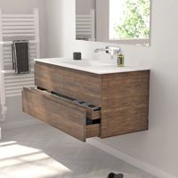 Prima moderne luxe haut de gamme salle de bain vanité meubles bois contreplaqué armoire de toilette tiroirs pour Villas appartement céramique