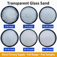 Sable abrasif transparent en verre recyclé broyé pour le sablage de pierres artificielles, terrazzo, comptoirs en époxy et l'élimination de la rouille