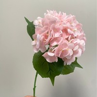 Grande Hortensia Artificielle Hydratante à 176 Pétales, Imprimée en 3D, en Plastique Souple, pour Décoration d'Hôtel, Mariage et Maison