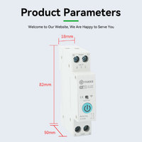 Disjoncteur intelligent WiFi miniature 63A avec protection contre les surcharges, compteur de puissance, interrupteur à commande à distance sans fil pour usage domestique et industriel