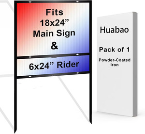 لافتة عقارية معدنية بإطار على شكل حرف H مقاس 18*24 بوصة مع حامل للبيع بالجملة - Product Image 3