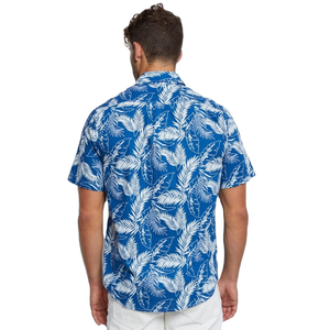 เสื้อเชิ้ตแขนสั้นทรงสลิมฟิตพรีเมี่ยมสำหรับผู้ชายผ้าทอลายทแยงย้อมสีแฟชั่นแบบกำหนดเองสำหรับวันหยุดฤดูใบไม้ร่วง - Product Image 2