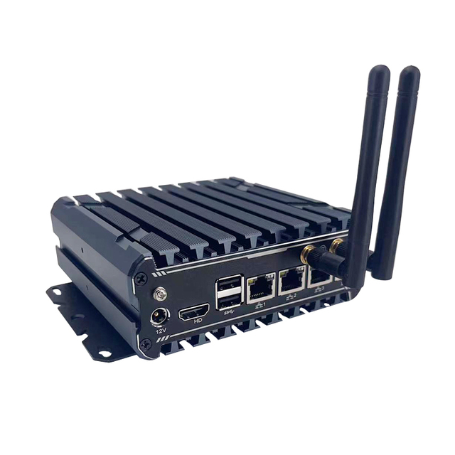 Fanless Mini PC 4LAN DDR4 J6412 Embedded Firewall Router Industrial Mini Computer Intel Quad Core Server