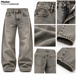 Wholesale mens <b>embroidered</b> denim <b>jeans</b> Custom mens <b>embroidered</b> denim <b>jeans</b> Denim <b>jeans</b> Streetwear Low MOQ - Product Image 6