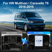 Autoradio Android 10.4'' RoadNavi avec écran HD et navigation pour VW Multivan Caravelle T6 2016-2019, lecteur multimédia vidéo, Carplay