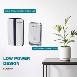 Excelente precio Timbre inalámbrico para el hogar inteligente Rango de 200M Alarma DE SEGURIDAD autoalimentada Impermeable IP44 Timbre sin batería - Product Image 3