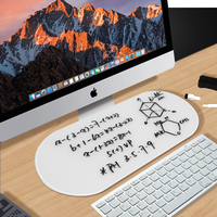 Support de clavier d'ordinateur de bureau en verre, tableau blanc effaçable à sec, calculatrice, tableau blanc avec tiroir, organiseurs de bureau