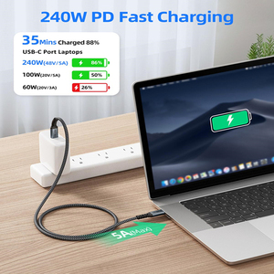 สายชาร์จเร็วแบบ <span class=keywords><strong>C</strong></span> to <span class=keywords><strong>C</strong></span> สายชาร์จ <span class=keywords><strong>Type</strong></span> <span class=keywords><strong>C</strong></span> 240W 5A PD 3.1 สายชาร์จข้อมูล 1 ม. 2 ม. 3 ม. คุณภาพสูง สายถักไนลอน สาย <span class=keywords><strong>USB</strong></span> <span class=keywords><strong>Type</strong></span>-<span class=keywords><strong>C</strong></span> แบบกำหนดเอง - Product Image 4