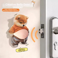 3D Shiba Inu Großbauchiges Silikon-Antikollisionspad, Türgriff-Silentkissen, Türstopper, Stressabbau-Quetschspielzeug