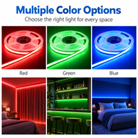 Lampu Strip LED COB 480LED/m 3mm 4mm 5mm 5V 12V 24V DC IP65 Tahan Air Bluetooth WS2812B SK6812 Addressable Dimmable