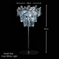 Lumière de Table de Mariage de Luxe Fleur en Cristal Centre de Table Doré Argenté Décoration de Mariage