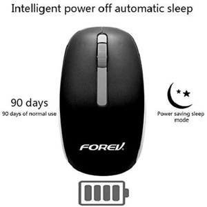 Forev Wireless <b>Mouse</b> 1200Dpi 4 Button Black Ergonomic Design For Office And Home Use - Product Image 3