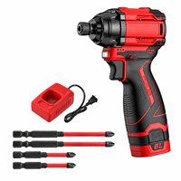 LONSLEY 16.8V Brushless Impact Driver 140Nm Satu Baterai Satu Pengisi Daya 4 Mata Bor Kit