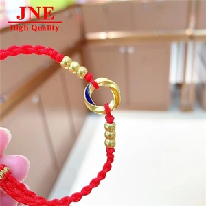 Collar con Colgante de Tira de Mobius de Oro 999, Cadena de Clavícula con Colgante de Oro Pintado, Regalo Festivo para <span class=keywords><strong>Novia</strong></span> - Product Image 3