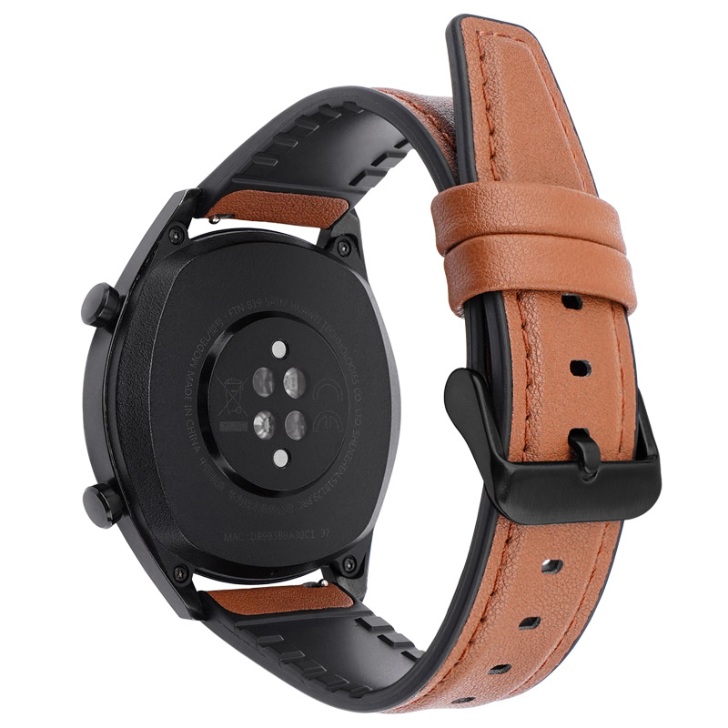 Linea marrone marrone + fibbia nera