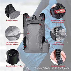 Mochila de senderismo Woqi de 18 pulgadas, ligera, impermeable, para viajes al aire libre, camping, unisex, color gris plateado - Product Image 5