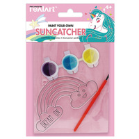 Décoration de fenêtre enfant diy art licorne arc-en-ciel peinture à la main panneau de vitrail kit de peinture attrape-soleil