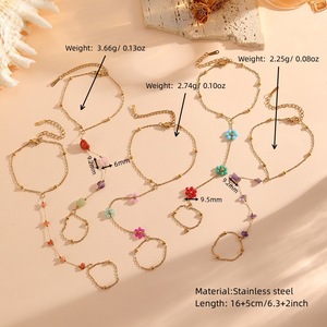 Pulsera <span class=keywords><strong>de</strong></span> cadena <span class=keywords><strong>de</strong></span> cuentas <span class=keywords><strong>de</strong></span> piedra al por mayor con dijes <span class=keywords><strong>de</strong></span> <span class=keywords><strong>acero</strong></span> <span class=keywords><strong>inoxidable</strong></span> chapado en oro <span class=keywords><strong>de</strong></span> 18k PVD para mujer, impermeable, para aniversario - Product Image 6