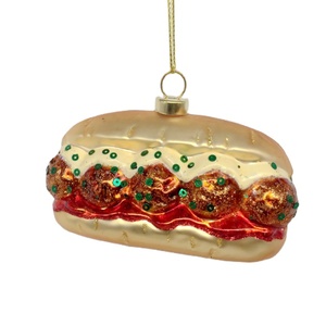 Figuritas de vidrio sopladas a mano hechas a medida, adornos navideños, adorno de comida de fruta pintado a mano personalizado, decoración de árbol de Navidad - Product Image 1