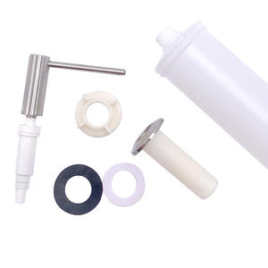 เครื่องจ่ายสบู่เหลวสแตนเลส 304 แบบกดด้วยมืออุปกรณ์เสริมอ่างล้างจานห้องครัวห้องน้ำติดตั้งง่ายชุบโครเมี่ยม SD0010 สีดำ - Product Image 1