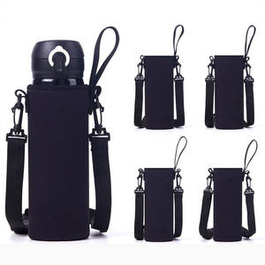 Bolsa térmica de neopreno con impresión personalizada aislada 500ml 750ml 1000ml botella de agua Sling correa ajustable para bebidas hombro transporte - Product Image 1