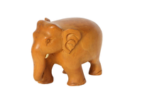 HANDICRAFTS INN Figurine d'éléphant en bois artisanale de 3 pouces, style antique poli, décoration d'intérieur, ornement de table, objet de collection