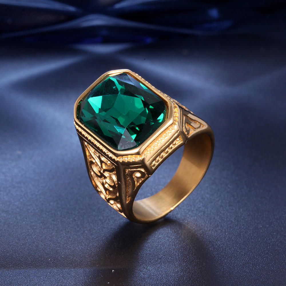 Anel de Titanio Masculino com Rubi - Moda e Estilo para Presentes, image size:1000x1000