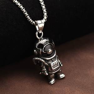 Colgante de Astronauta de Acero Inoxidable con Diseño de Dibujos Animados, Joyería de Moda para Hombre, Amuleto de Regalo - Product Image 2