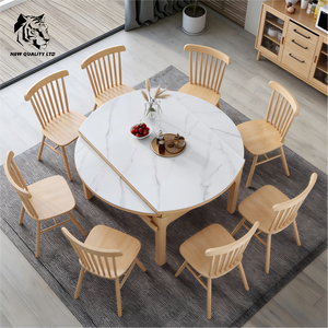 โรงงานเฟอร์นิเจอร์ ราคาถูก ปรับแต่งได้ มีสินค้าจำนวนมาก ดรอปชิปปิ้ง เฟอร์นิเจอร์ห้องรับประทานอาหารแฟชั่นใหม่ โต๊ะรับประทานอาหารไม้หินอ่อน - Product Image 1