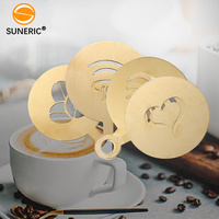 Home Cafe Diy Mousse Latte Art Moule Outil En Acier Inoxydable Gâteau Décoration Pochoirs Mousse Café Art Pochoirs