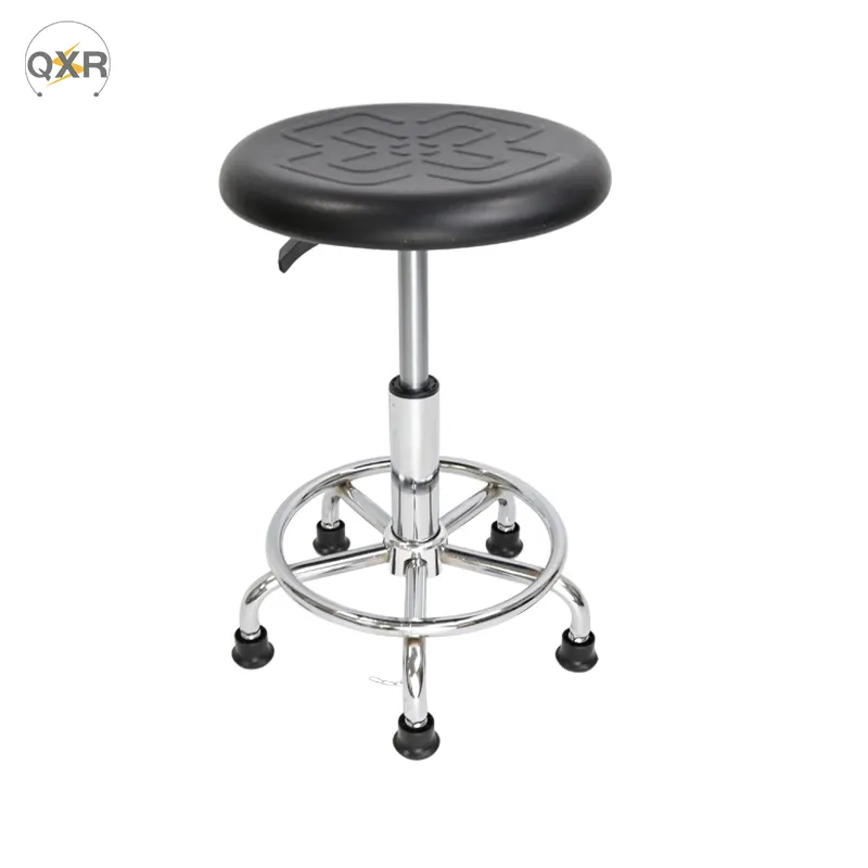 QXR Q-CRSG4 Height 41-54cm Chinese knot pattern Non sliding black antistatic ESD polyurethane laboratory stool