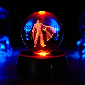 50 mm 80 mm engraving cartoon marvel hero characters hot selling crystal ball