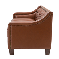 Canapé Chesterfield en cuir capitonné de style scandinave moderne et simple, 3 places, pour le loisir