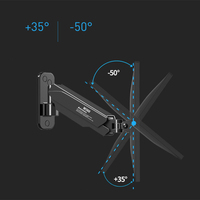Support mural pour double moniteur Zeno 17-35 pouces, support de moniteur double robuste avec rotation, M520