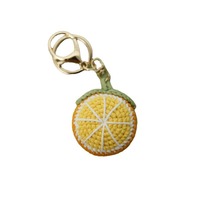 Handgebreide Kawaii watermeloen, sinaasappel, appel, perzik fruit sleutelhanger, schattige gehaakte fruit sleutelhanger, tas charme accessoires